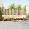 vidaXL Outdoor-Sofagarnitur mit Kissen 7 pcs Natur und Creme