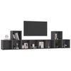 vidaXL 5-tlg. TV-Schrank-Set Grau Holzwerkstoff