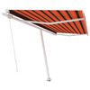 vidaXL Standmarkise Manuell Einziehbar 400x300 cm Orange/Braun