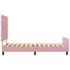 vidaXL Boxspringbett mit Kopfteil Rosa 90 x 200 cm Samt
