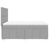 vidaXL Boxspringbett mit Matratze Hellgrau 140x190 cm Stoff