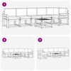 vidaXL Outdoor-Sofagarnitur mit Kissen 7 pcs Natur und Creme