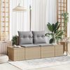 vidaXL Gartensofa Beige 123 x 62 x 69cm Poly-Rattan