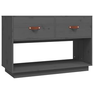 vidaXL TV-Schrank Grau 90x40x60 cm Massivholz Kiefer
