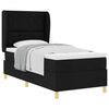 vidaXL Boxspringbett mit Matratze Dunkelgrau 90x190 cm Schwarz
