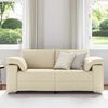 vidaXL Sofa 140cm Creme Stoff