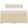 vidaXL Boxspringbett mit Matratze Creme 140x190 cm Stoff