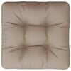vidaXL Palettenkissen Taupe 60x61,5x10 cm Stoff