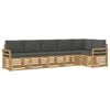 vidaXL Outdoor-Sofagarnitur 6 pcs Wei&szlig; und Anthrazit