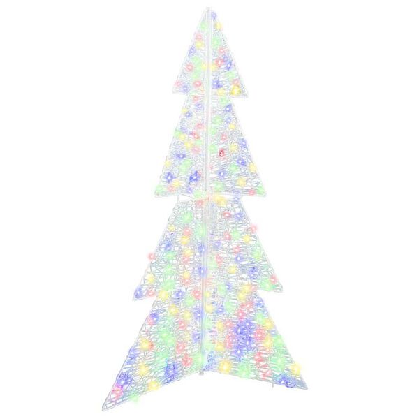 vidaXL Weihnachtsbaum mit 240 LEDs Mehrfarbig 180 cm Acryl
