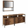 vidaXL Badezimmerm&ouml;bel-Set 3 stk. Braun 80 x 30 x 60 cm Holzwerkstoff