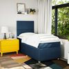 vidaXL Boxspringbett mit Matratze Blau 80x200 cm Stoff