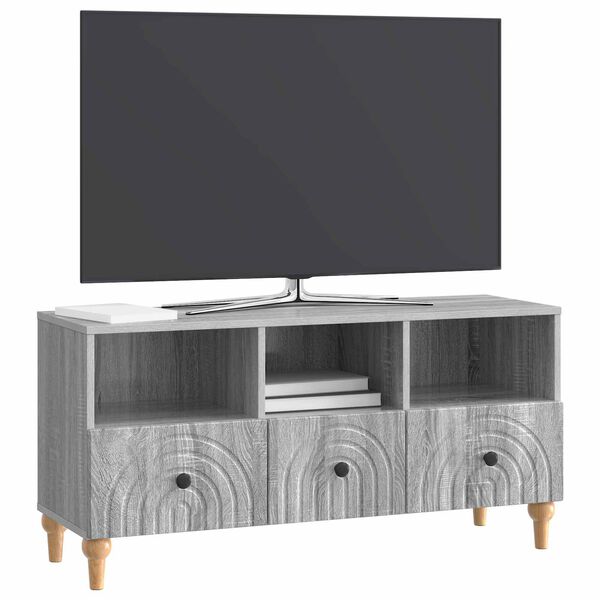 vidaXL TV-Schr&auml;nk Graues Sonoma 102 x 34,5 x 50 cm Holzwerkstoff