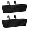 vidaXL Blumenkasten 2 Stk. Wasserhyazinthe Schwarz