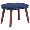 vidaXL Relaxsessel mit Hocker Blau Stoff