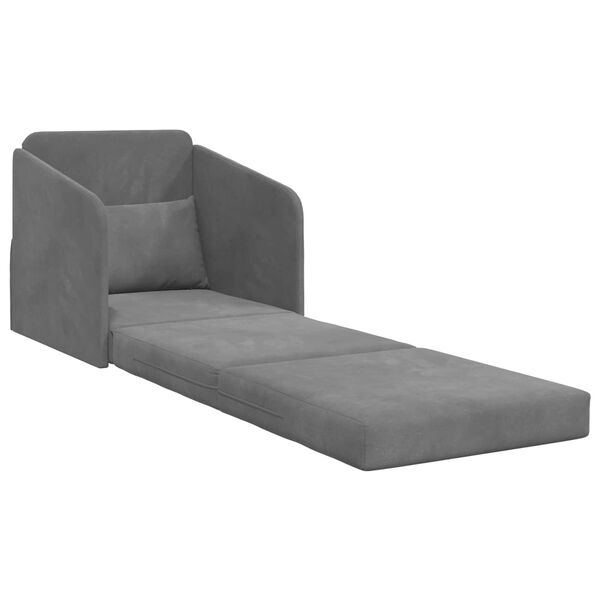 vidaXL Schlafsofa Dunkelgrau 65 x 80 x 83 cm Samt