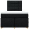 vidaXL Boxspringbett mit Matratze Schwarz 120x200 cm Stoff