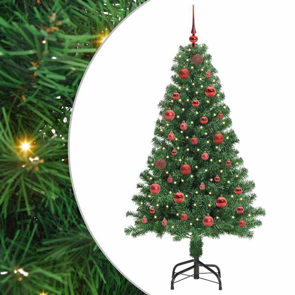 vidaXL K&uuml;nstlicher Weihnachtsbaum mit 150 LEDs mit St&auml;nder Gr&uuml;n 150 cm