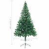 vidaXL K&uuml;nstlicher Weihnachtsbaum Beleuchtung Kugeln 150cm 380 Zweige