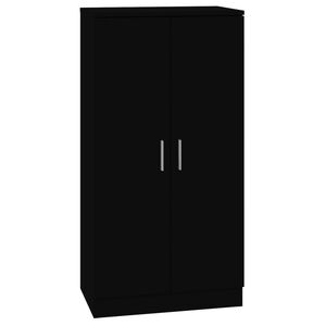 vidaXL Schuhschrank Schwarz 55x35x108 cm Holzwerkstoff