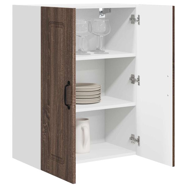vidaXL Küchenwandschrank mit Regal Braun Eichen-Optik 60 x 31 x 80 cm