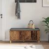 vidaXL Flurbank mit Kissen mit Speicher Altholz 60 x 38 x 46 cm