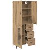 vidaXL Highboard Artisan-Eiche 69,5 x 34 x 180 cm Holzwerkstoff