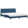 vidaXL Bett mit Matratze "Hanko" Blau 180x200 cm Stoff