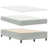 vidaXL Boxspringbett mit Matratze Hellgrau 120 x 190 cm Samt