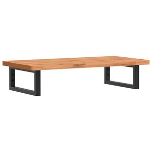 vidaXL Waschbeckenregal Wandmontage Stahl und Massivholz Buche
