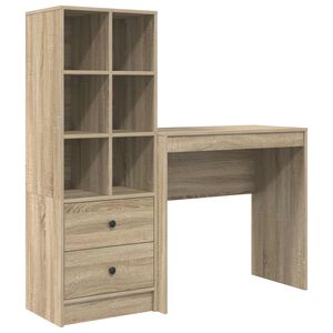 vidaXL Schreibtisch Sonoma-Eiche 125,5 x 40 x 127 cm 2 stk.