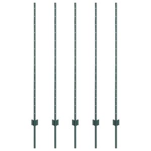vidaXL Eingebetteter Zaunpfosten 5 Stk. Gr&uuml;n 180 cm