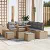 vidaXL Gartensofa-set 8 pcs Beige Poly-Rattan