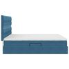 vidaXL Bett mit Stauraum und LED mit LED Dunkelblau 180 x 200 cm Samt