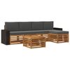 vidaXL Outdoor-Sofagarnitur 6 stk. Natur und Anthrazit