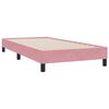 vidaXL Boxspringbett mit Matratze Rosa 80x210 cm Samt