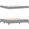 vidaXL Boxspringbett mit Matratze Hellgrau 200 x 200 cm Stoff
