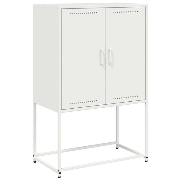 vidaXL Highboard Wei&szlig; 68,5x38,5x107 cm Stahl