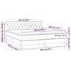 vidaXL Boxspringbett mit Matratze Dunkelgrau 160x200 cm Stoff