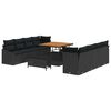 vidaXL Garten-Sofa-Set 11 stk. 10-Sitzanzahl Schwarz
