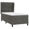 vidaXL Boxspringbett mit Matratze Dunkelgrau 90x190 cm Samt