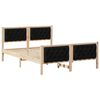 vidaXL Bettrahmen Schwarz 140 x 190 cm Massives Kiefernholz