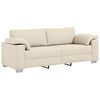 vidaXL 3-Sitzer-Sofa Beige 220 cm Leinenmischgewebe