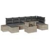 vidaXL Gartensofa-set 8 Stk. Hellgrau Poly-Rattan