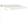 vidaXL Markise Manuell Einziehbar mit Pfosten 3x2,5 m Creme