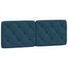 vidaXL Bett mit Matratze Blau 140x200 cm Samt
