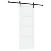 vidaXL Schiebet&uuml;r ORKDAL 78 x 202 cm Holzwerkstoff Wei&szlig; und Schwarz