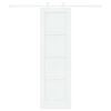 vidaXL Schiebet&uuml;r Wei&szlig; 61 x 198,5 cm Massives Kiefernholz