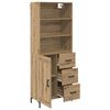 vidaXL Highboard Artisan-Eiche 69,5 x 34 x 180 cm Holzwerkstoff