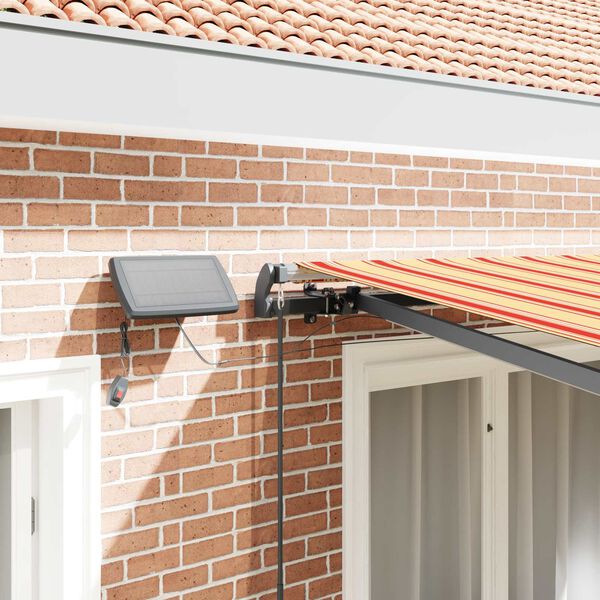 vidaXL Einziehbare Markise Gelb und Orange 300 x 250 cm Stoff